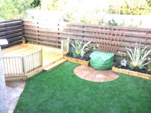 Decking Area with a Slabbed BBQ Spot